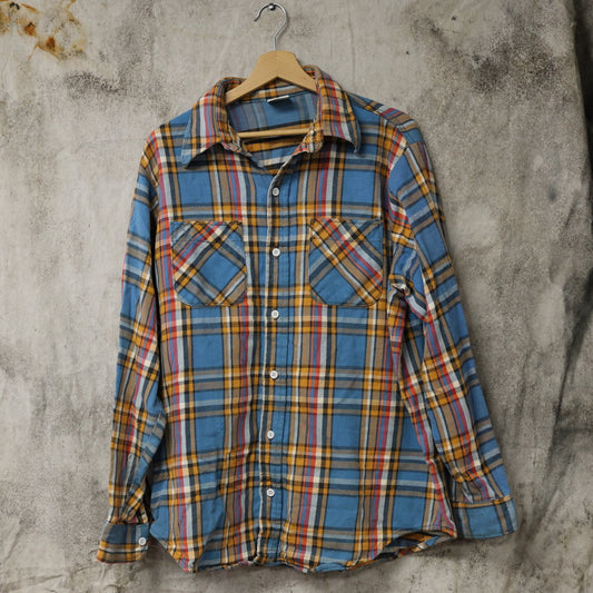 Vintage 1970s Big Mac Cotton Flannel Button-Up Shirt