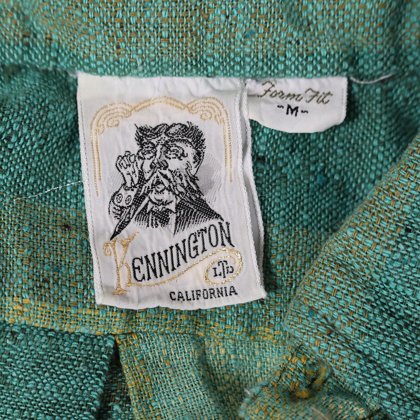 Vintage 1970s Linen Kennington Button-Up Short Sleeve Shirt