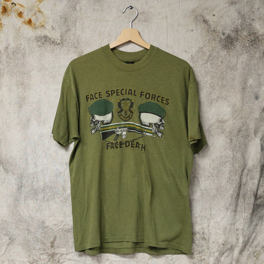 Vintage 1984 Face Special Forces Face Death T-Shirt