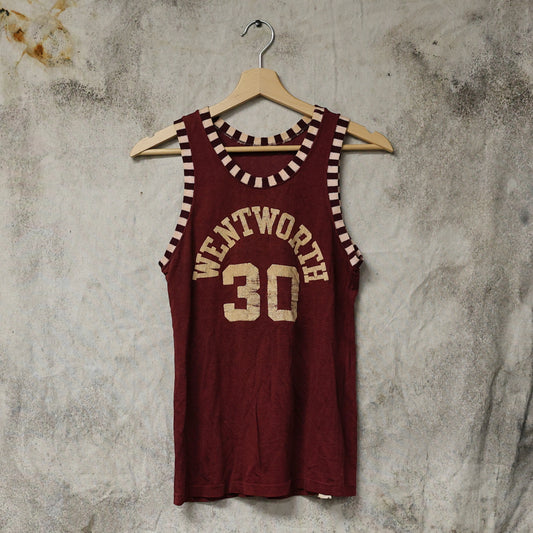 Vintage 1940s Wentworth Military Academy Basketball Jersey