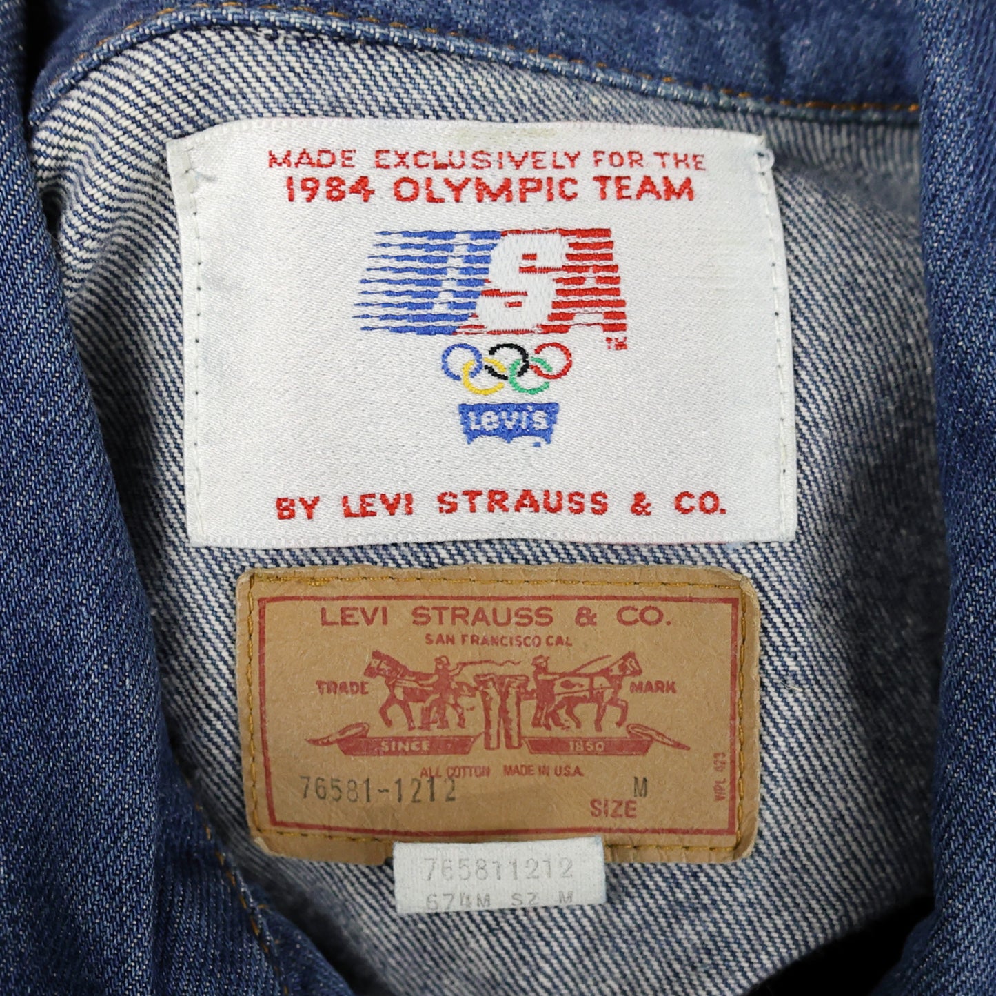 Vintage 1984 Los Angeles USA Olympic Team Levis Denim Jacket