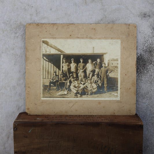 Vintage 1930s Workers Jobsite Photograph