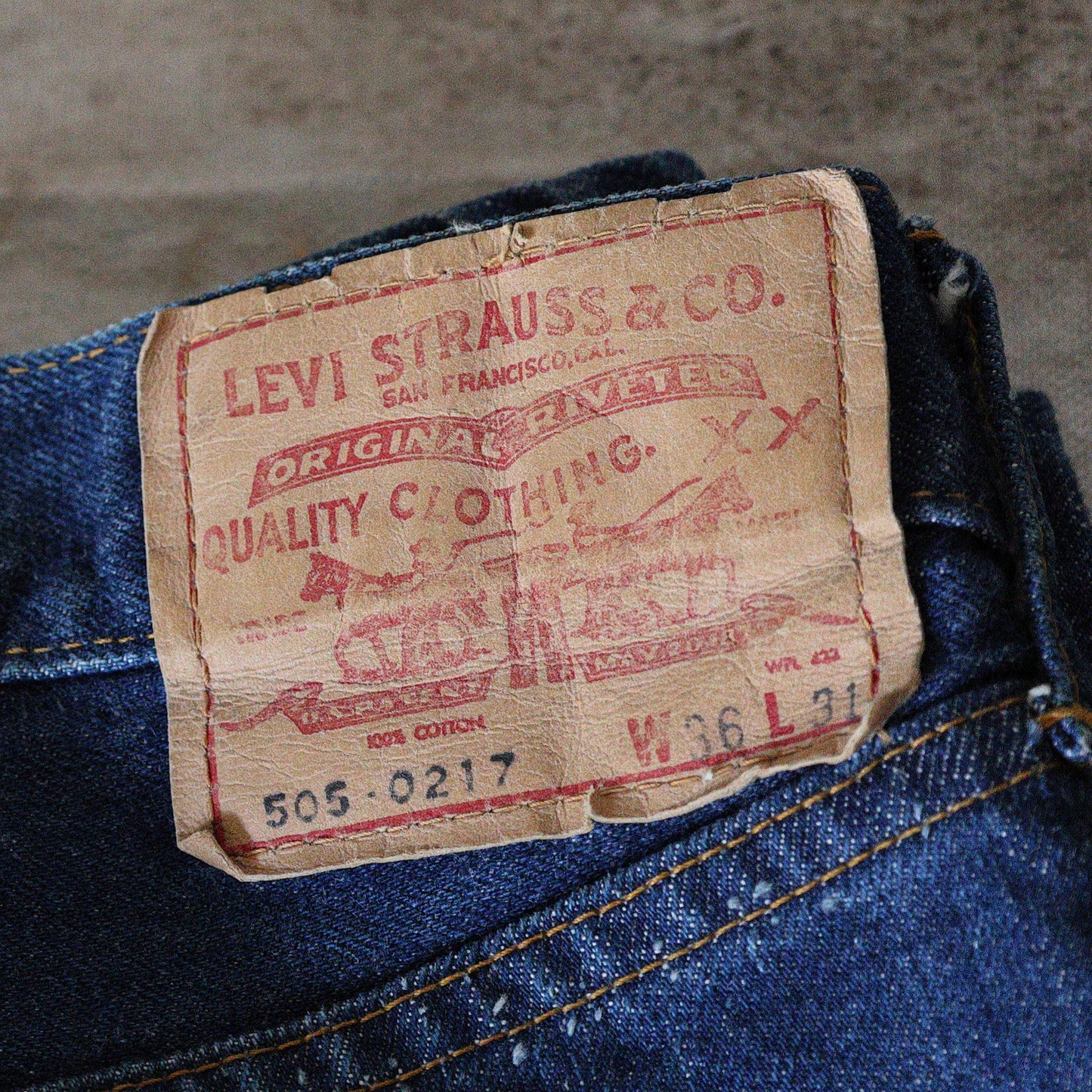 Vintage 1968 Levi's Big E 505 Dark Wash Denim Jeans