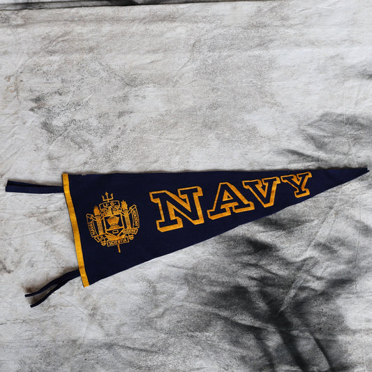 Vintage 1950s US Navy Naval Academy Wool Pennant