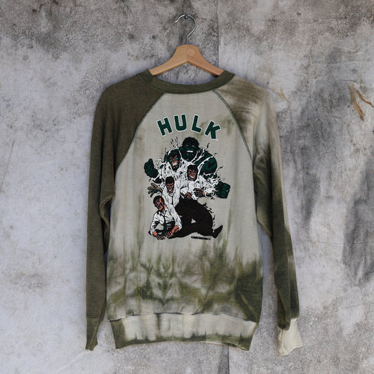 Vintage 1970s Incredible Hulk Marvel Tie Dye Crewneck Sweatshirt