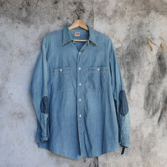 Vintage 1960s Woodward's Denim Chambray Shirt