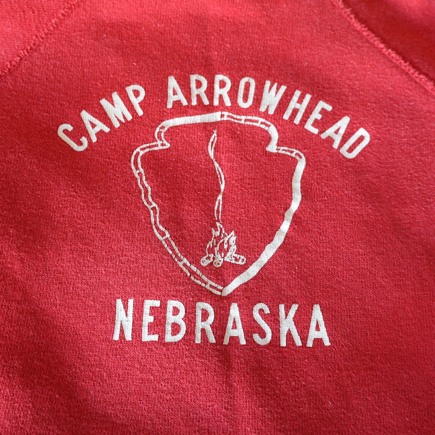 Vintage 1970s Camp Arrowhead Nebraska Short Sleeve Crewneck Sweatshirt