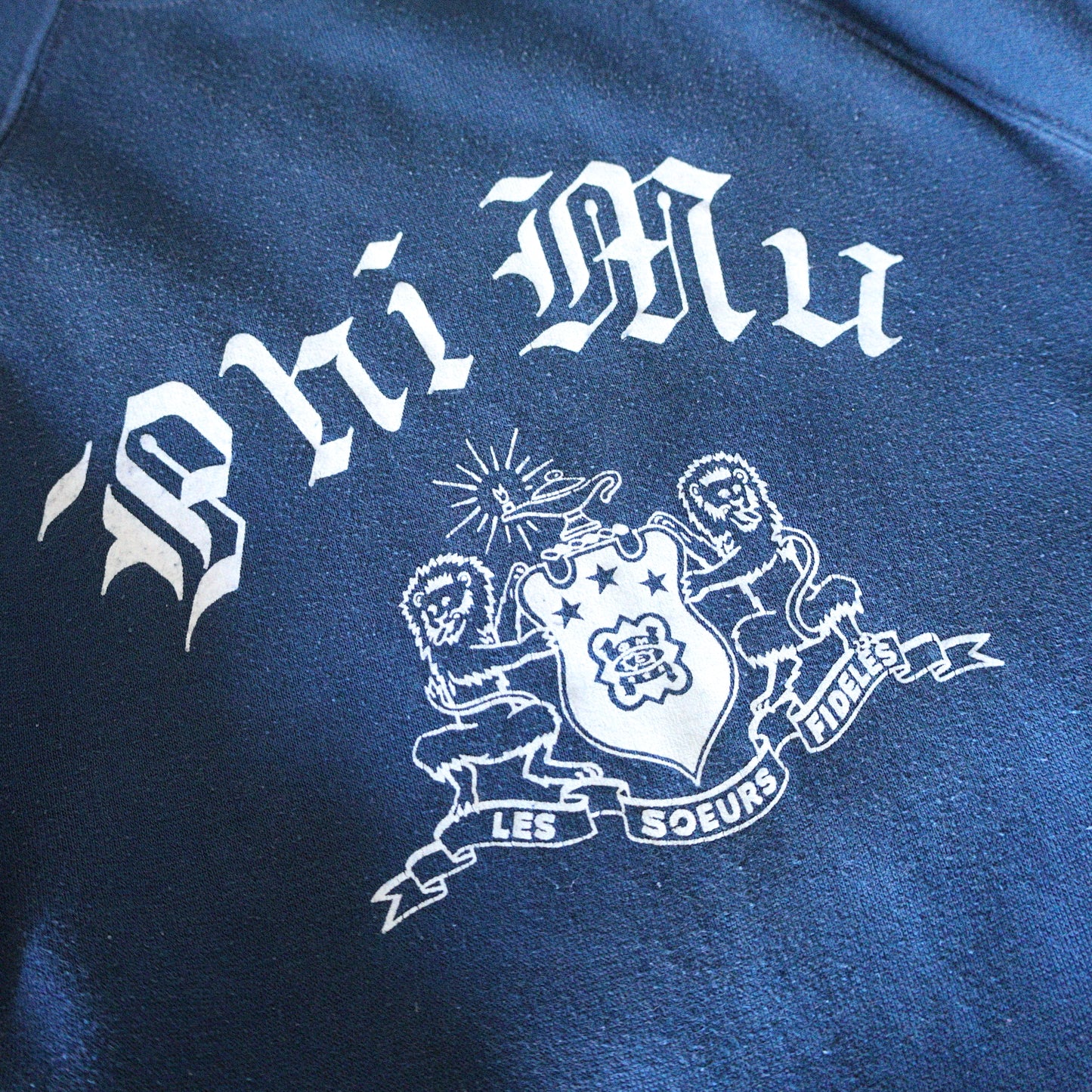 Vintage 1960s Phi Mu Short Sleeve Crewneck Sweatshirt