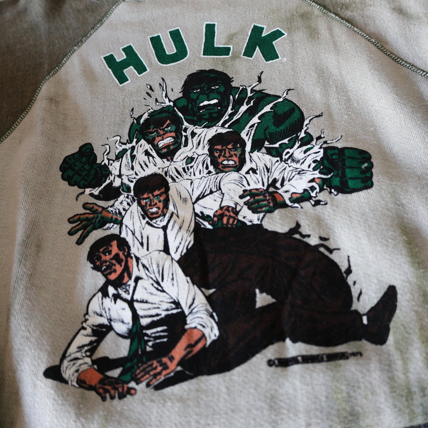 Vintage 1970s Incredible Hulk Marvel Tie Dye Crewneck Sweatshirt