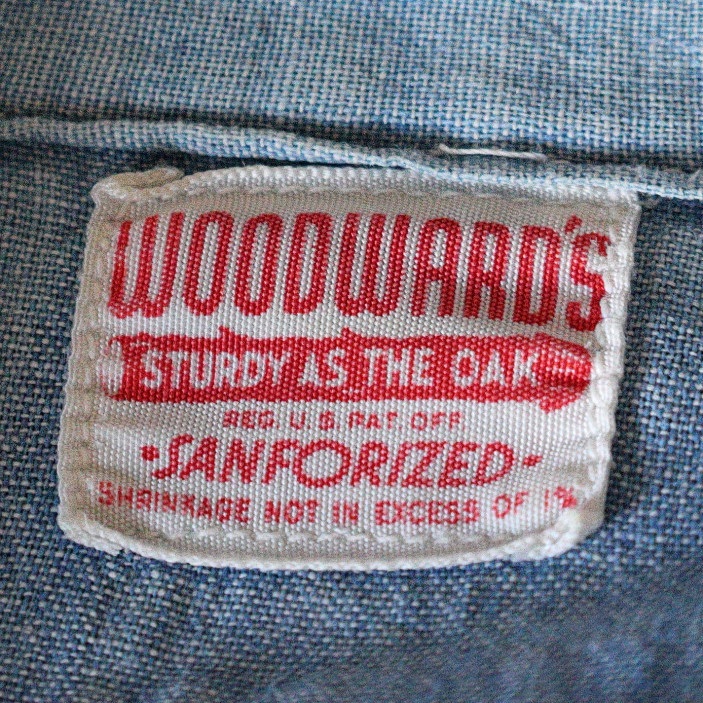 Vintage 1960s Woodward's Denim Chambray Shirt