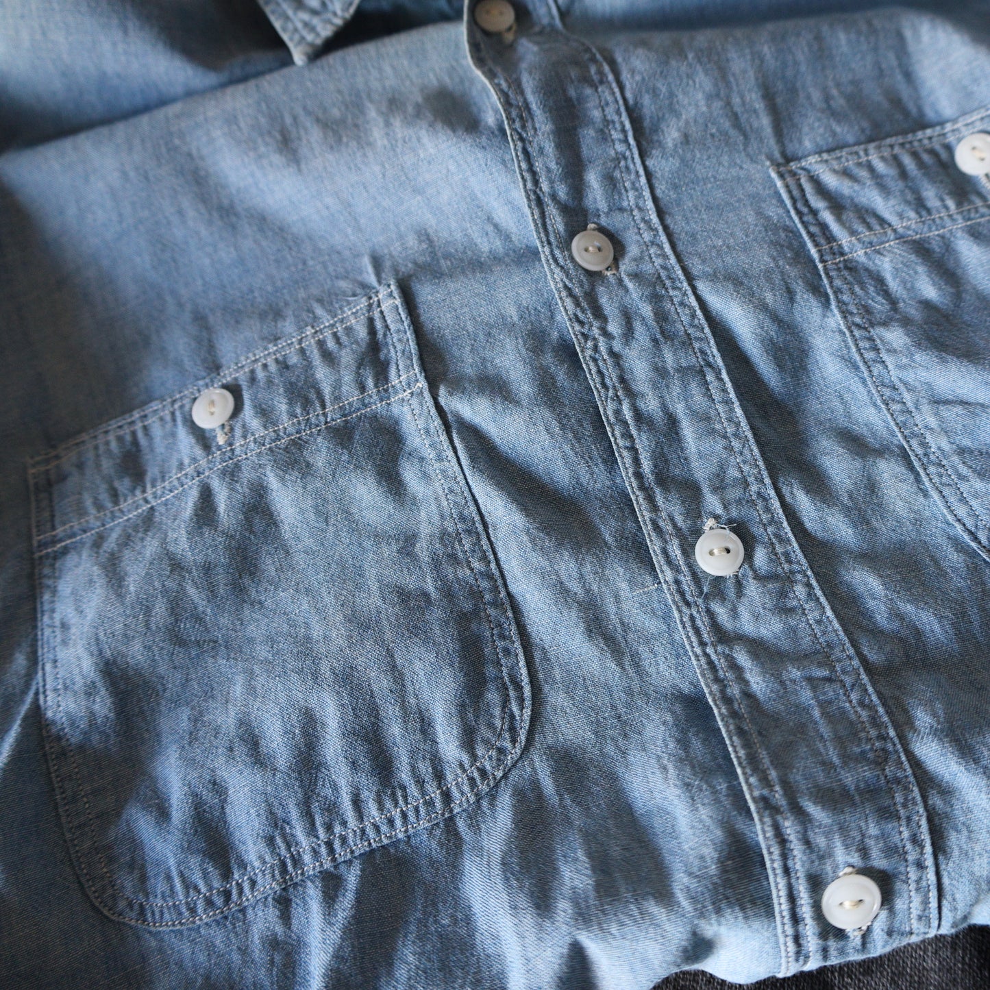 Vintage 1960s Woodward's Denim Chambray Shirt