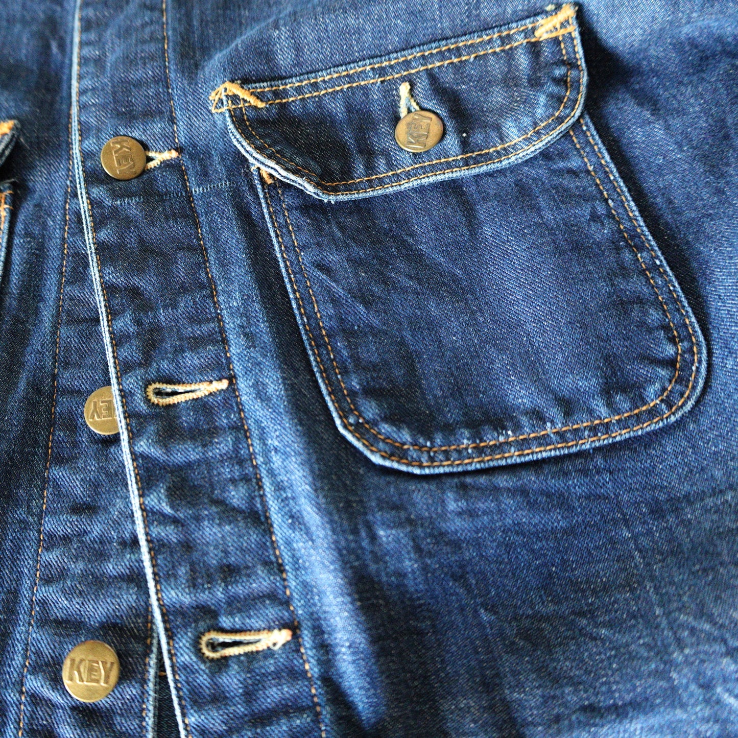 Vintage 1950s Key 2 Pocket Denim Jacket