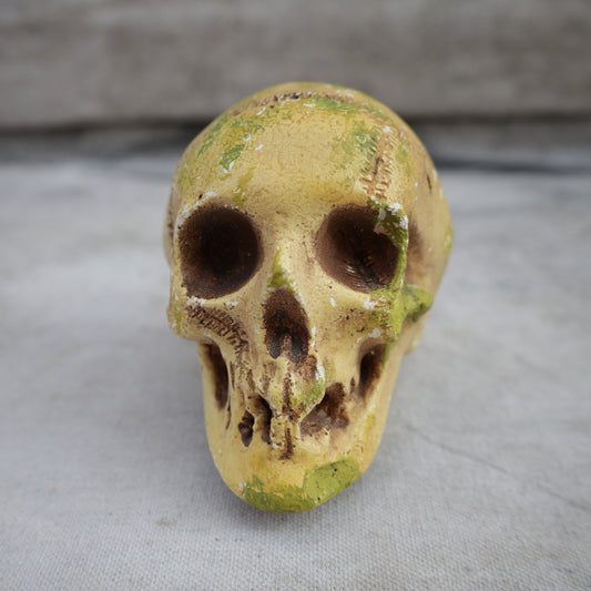 Vintage 1960s Chalkware Skull