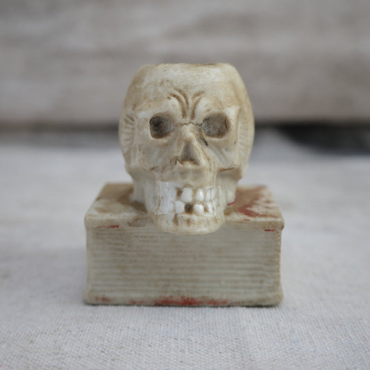 Vintage 1950s Japanese Skull Toothpick Matchstick Holder