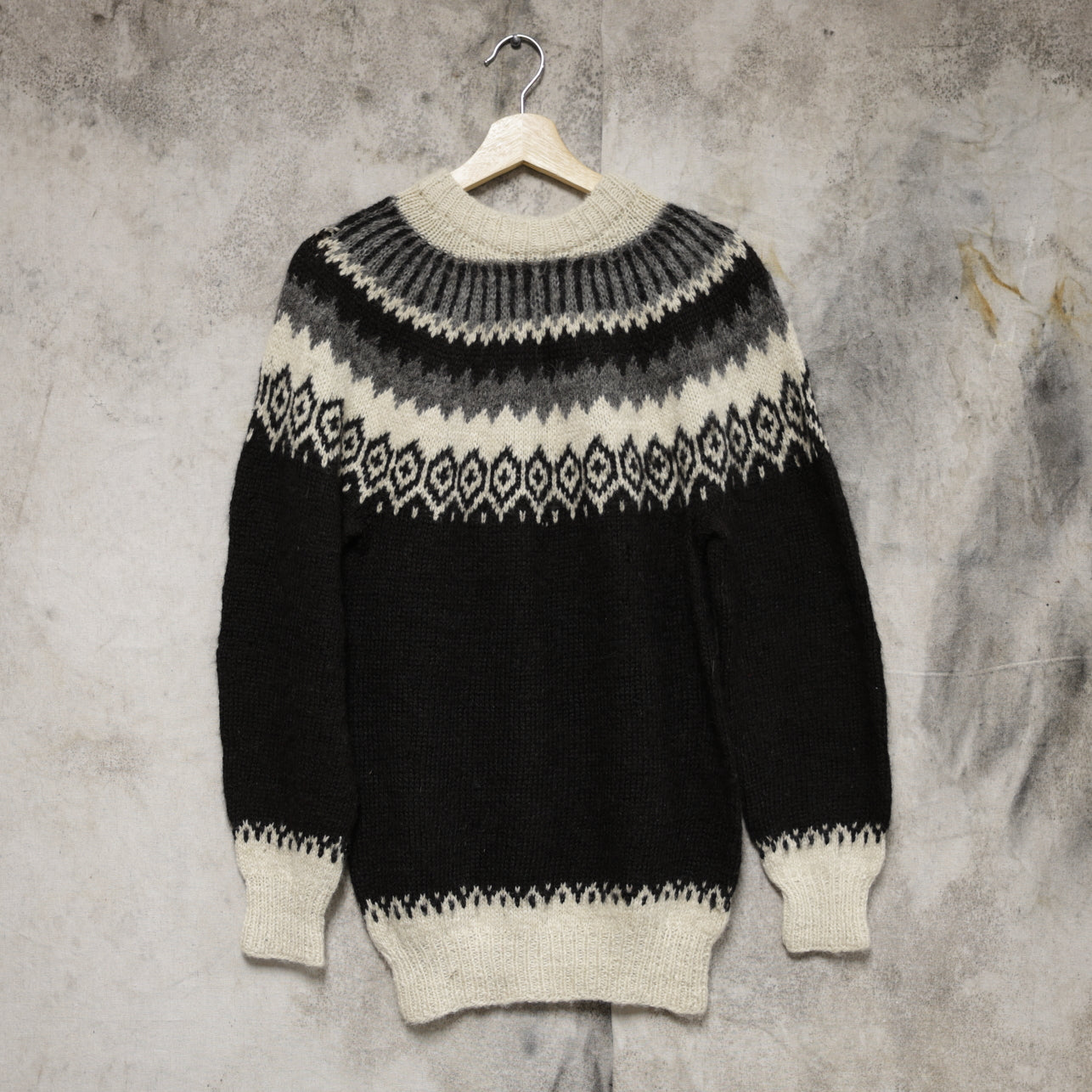 Vintage 1980s Hand Knit Sweater