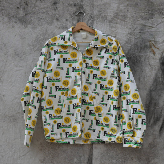 Vintage 1970s Farmland All Over Print Jacket