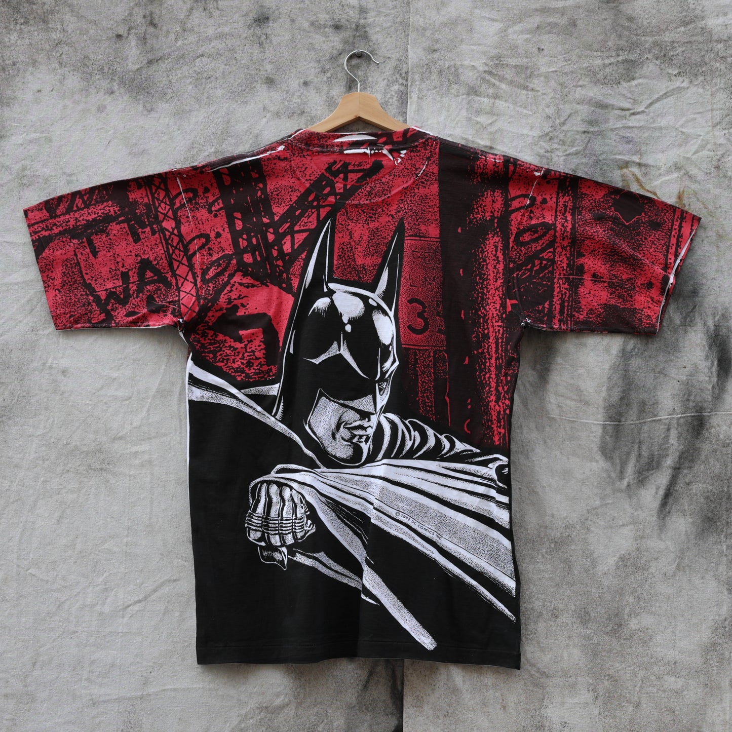 Vintage 1992 Batman All Over Print Stanley Desantis T-Shirt