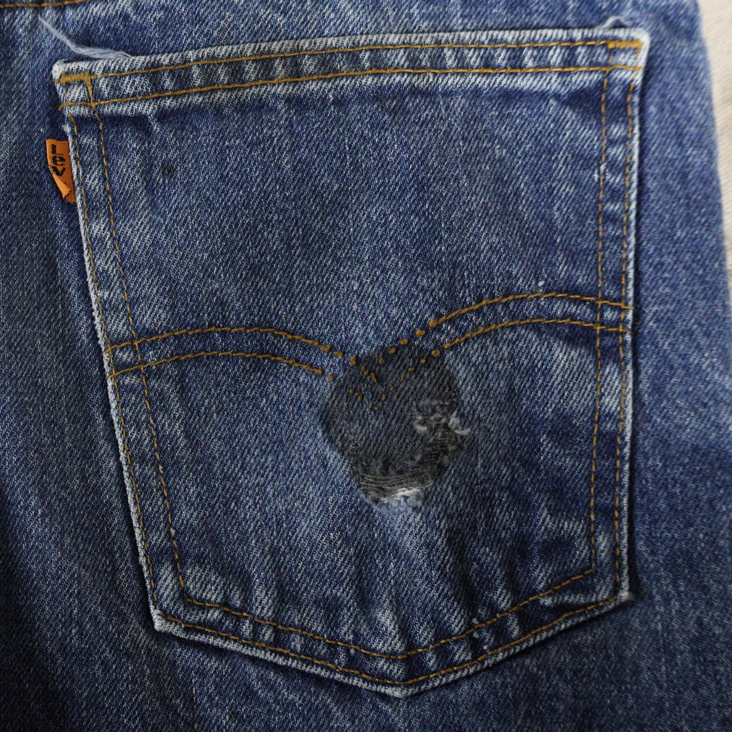 Vintage 1980s Levi's 517 Orange Tab Boot Cut Denim Jeans