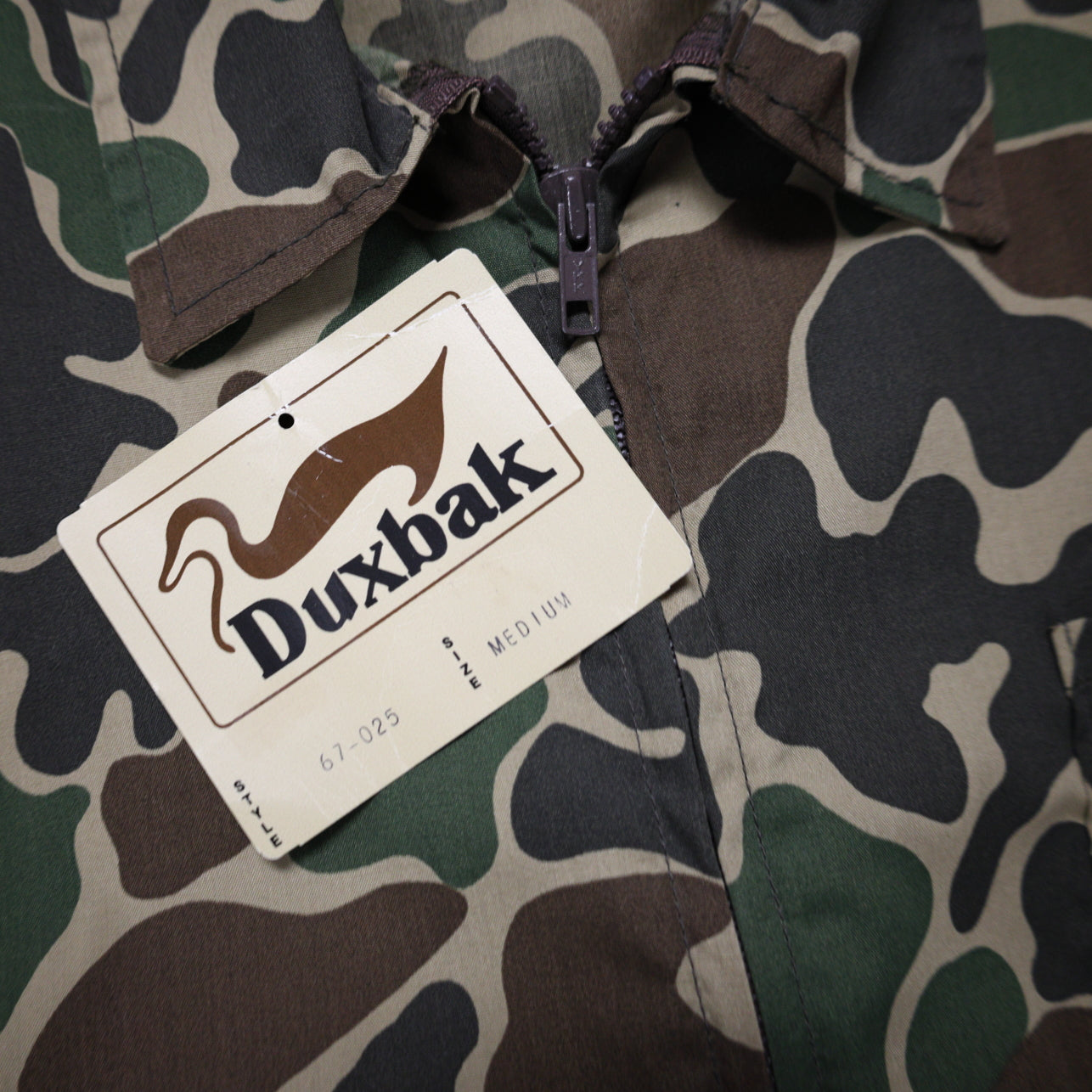 Vintage 1980s Duxbak Lightweight Camouflage Hunting Jacket