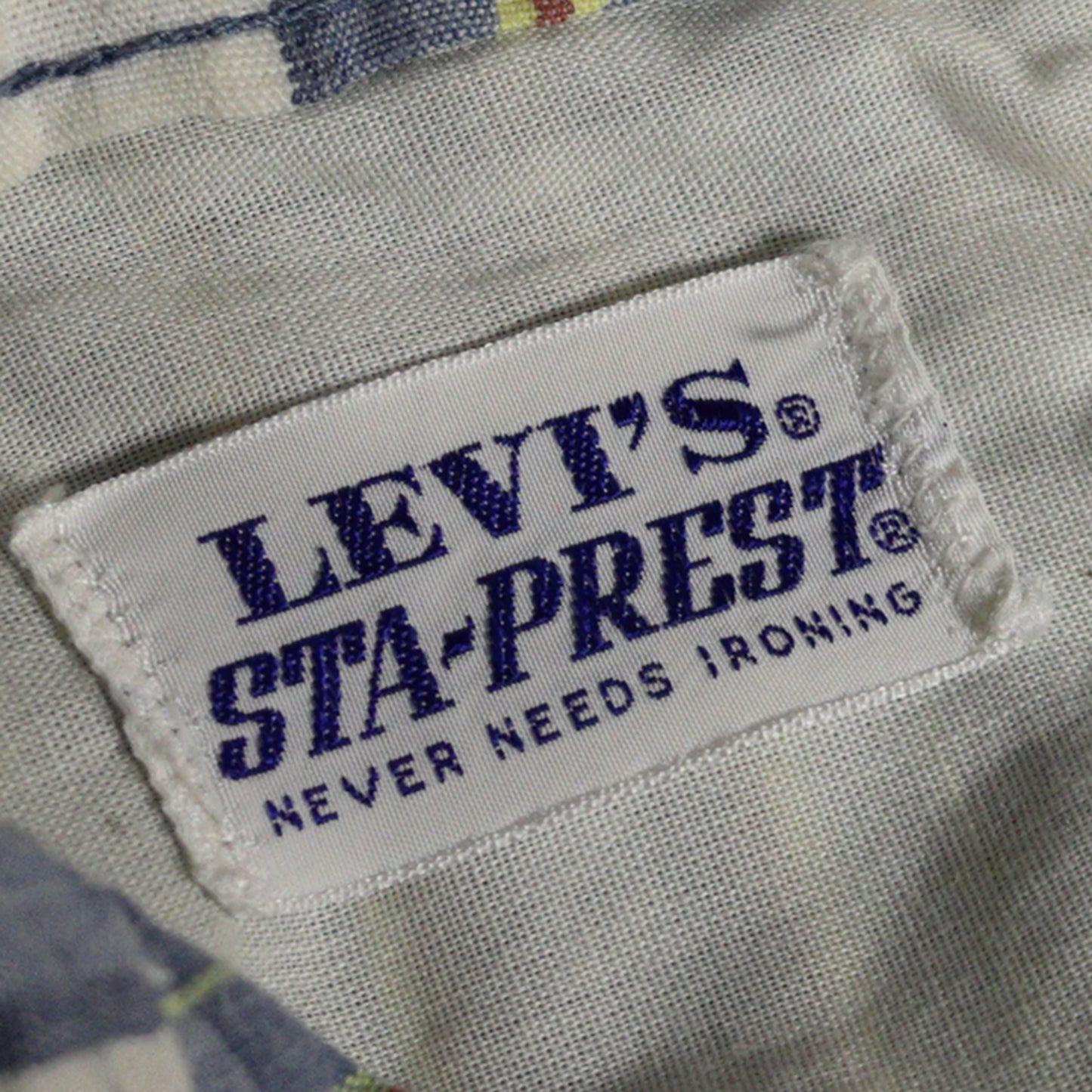 Vintage 1970s Levi's 686 White Tab Sta-Prest Seersucker Plaid Pants